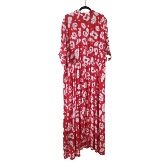 RED & WHITE FLORAL ☆ WALKTHROUGH MAXI ☆ NWT - Picture 9 of 10